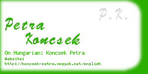 petra koncsek business card